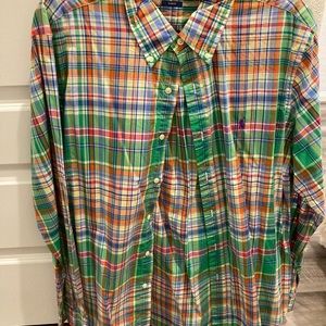 Plaid Button up Ralph Lauren Shirt XL SLIM FIT